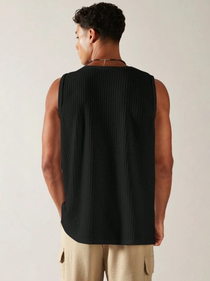 Bonga Boys Man's Solid color Square Neck Tank Top